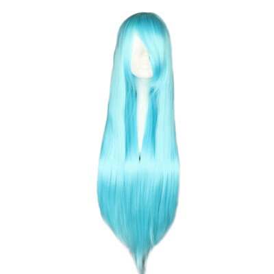 

Gobestart 80CM 32 Long Straight Cosplay Fashion Wig Heat Resistant 18 Colors