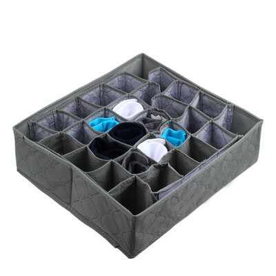 

Gobestart 30 Cells Bamboo Charcoal Ties Socks Drawer Closet Organizer Storage Box
