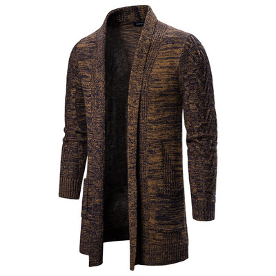 

Toponeto Mens Casual Solid Knit Trench Coat Jacket Cardigan Long Sleeve Outwear Blouse