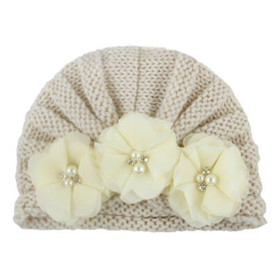 

Cute Newborn Toddler Infant Baby Girl Flower Soft Cotton Hospital Cap Beanie Hat