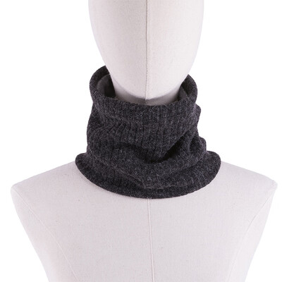 

Men Women Ribbed Knit Ring Scarves Furry Faux Fur Solid Color Winter Tube Snood Scarf Neck Warmer Neckerchief