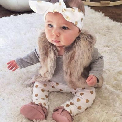

3pcs Newborn Kid Baby Girl Floral Clothes Jumpsuit Romper Bodysuit Pants Outfits
