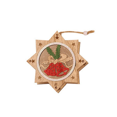 

Color Painted Wooden Frame Christmas Ornament Lamp Luminous Xmas Tree Hanging Pendant Holiday Decor