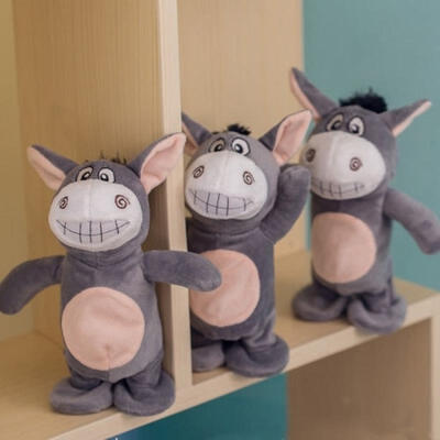 

Adorable Toy Mimicry Pet Speak Talking Record Donkey Mouse Plush Child Kids Toy