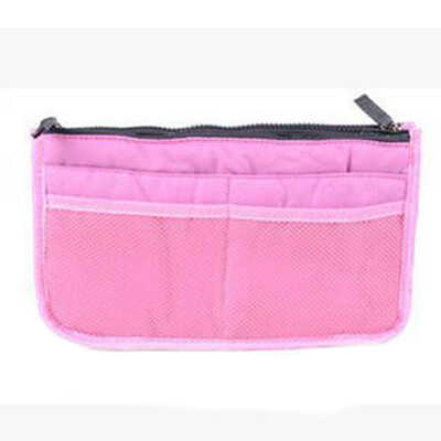 

JPGIF Portable Multifunction Dual Zipper Storage Bag Cosmetic Organizer Holder BU