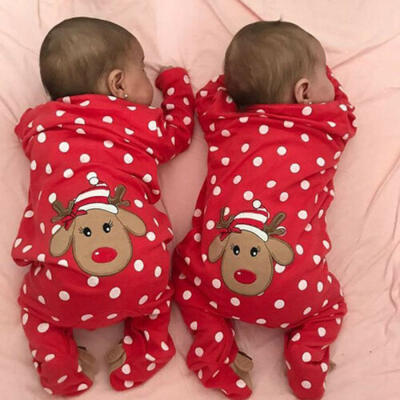 

US My First Christmas Infant Baby Boys Girls Romper Top Pants Kid Outfit Clothes
