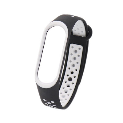 

Replacement Wrist Strap for Xiao-Mi Band 34 Universal Silicone Duotone Wrist Straps BlueWhite