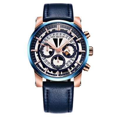 

OCHSTIN Business Men Watch Leather Strap Quartz Sport Wristwatch Calendar Fashion Casual Male Watches