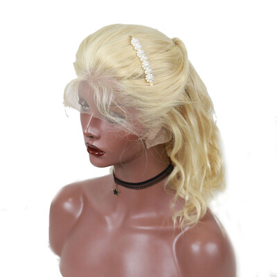 

Dolago European Virgin 613 Lace Front Human Hair Wigs Honey Blonde body wave 360 Lace Frontal Wig Pre Plucked With Baby Hair Full