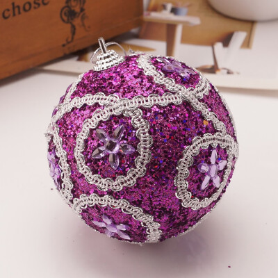 

Gobestart Christmas Rhinestone Glitter Baubles Ball Xmas Tree Ornament Decoration 8CM