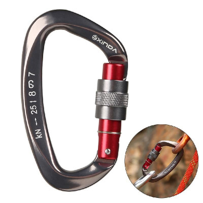 

25KN Screw Locking Gate Carabiner Heavy Duty D-ring Carabiner Twist Locking Buckle Climbing Rappelling Canyoning Hammock Locking C