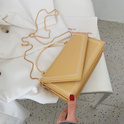 

Summer new green bag female 2019 new Korean version of the wild single shoulder slung fashion chain portable small square bag