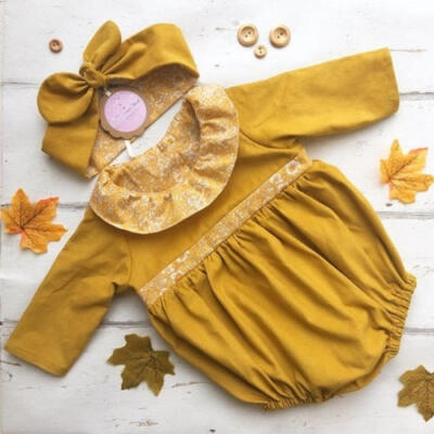 

Newborn Baby Girl Floral Ruffle Romper Bodysuit Jumpsuit Headband Outfit Clothes