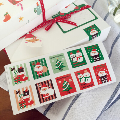 

Tailored 5 sheets Christmas Envelope Seal Sticker Gift Label Stickers Decoration