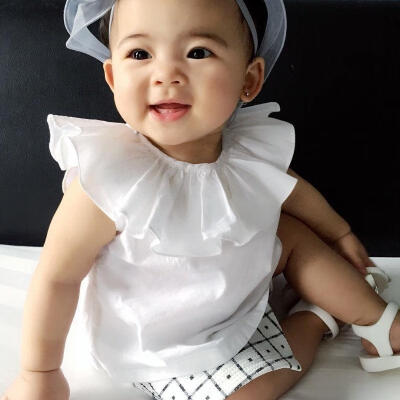 

Infant Toddler Baby Kids Girl Cotton Casual Tops Short Sleeve Shirt Blouse 0-3Y