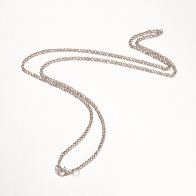 

Iron Necklace Making Twisted Curb Chain with Alloy Lobster Clasp Platinum 2433"