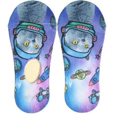 

New Women Casual Low Cut Socks Lovely Animal Print Breathable Non-Slip Design No-Show Liner Invisible Socks