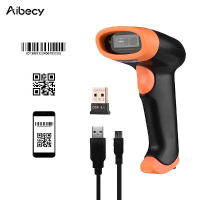 

Aibecy Handheld Bluetooth Barcode Scanner Wired Wireless Double Connection Mode for Scanning 1D 2D QR Bar Code