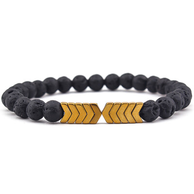 

Bracelet Black Lava Stone Bead Essential Bracelet for Women Men Jewelry Accessories Gift