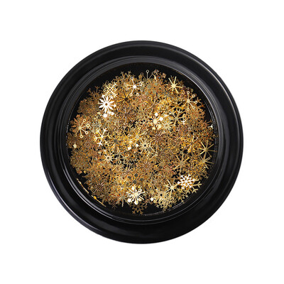 

Toponeto Nail Art Nail Design Manicure Silver Snowflake Hex Mix Glitter Spangle Pot