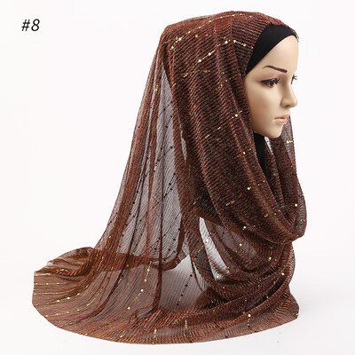 

New Muslim scarf European&American style sequins cross-border headscarf Muslim hijab autumn shawl scarves