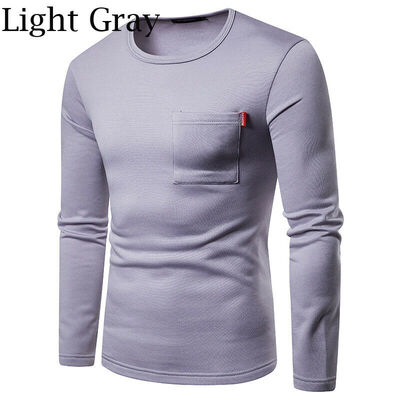 

Mens Slim Fit O Neck Long Sleeve T-Shirt Soft Plain Top Casual New -2XL Fashion
