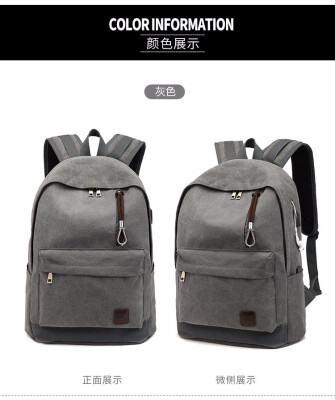 

Canvas Men Backpack Large Capacity Backpack School Bags for Teenagers Laptop Backpack USB Charging Rucksack Male Mochila