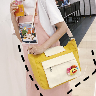 

Ins 100 canvas bags for girls with diagonal bags