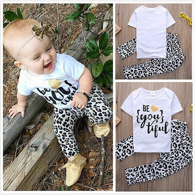 

2pcs Toddler Infant Kids Baby Girls Clothes T-shirt TopsPantsDress Outfits Set