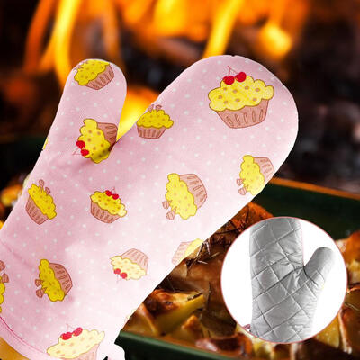 

Greensen 1Pair Cotton Heat Resistant Anti-Slip Cooking Glove Microwave Oven Kitchen Baking Tool