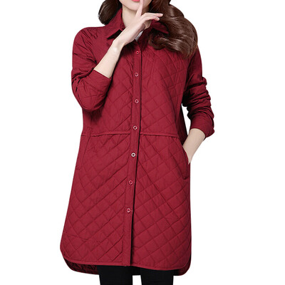 

Toponeto Fashion Slim Womens Long Sleeve Plaid Coat Jacket Outwear Cardigan Coat