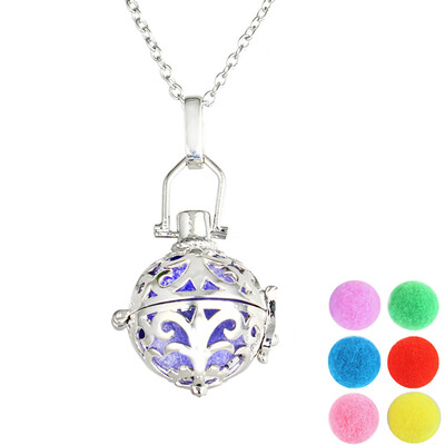 

Cage Chain Locket Beauty Float Necklace Newest Popular Hollow Perfume Aromatherapy
