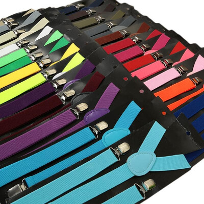 

New Fashion Men Women Clip on Suspenders Elastic Y-Shape Back Formal Unisex Adjustable Braces