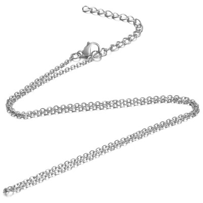 

304 Stainless Steel Cable Chain for Necklace Makings with Lobster Claw Clasps Stainless Steel Color 196"50cm 16mm