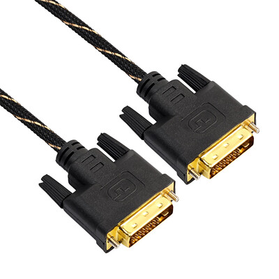 

Digital Monitor DVI D to DVI-D 241 Gold Male Pin Signal Link HD TV Cable