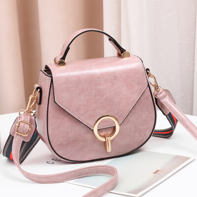 

Bag female fashion small round bag retro network celebrity texture small ck oblique satchel ins wind Korean shoulder bag