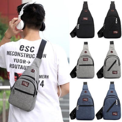 

New Men&39s Sling Pack Chest Shoulder Crossbody Bag Backpack Biker Satchel