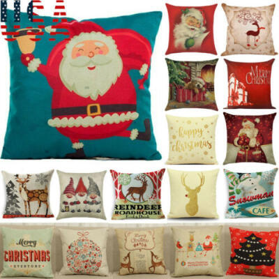 

18 x 18 Inch Merry Christmas Xmas Designed Throw Pillow Case Cover Cushion Decor