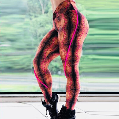 

Ebay Amazon factory direct tree root pattern digital printing slim high waist sports yoga pants leggings root