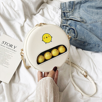 

Net red ins small bag cartoon transparent small round bag new 2019 cute chain womens bag one-shoulder bag one-shoulder bag o