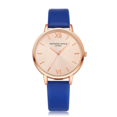 

Fashion Womens Watch Rose Gold Dial Leather Strap Wristwatch Ladies Watches Simple Casual Quartz Clock Relogio Feminino