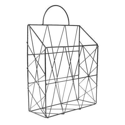 

Nordic Iron Desktop Books Storage Basket Portable Hanging Rack Organizer