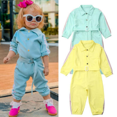 

Boutique Toddler Kids Baby Girl Clothes Long Sleeve Jumpsuit Bodysuit Outfit Set