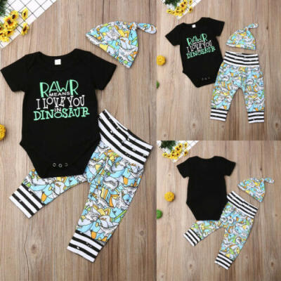 

Newborn Baby Boy Girls Tops Romper Bodysuit T-shirts Long Pants Outfits Clothes