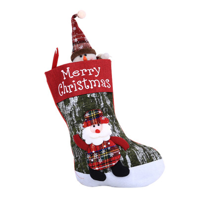 

〖Follure〗Christmas Stocking Large Sock Santa Claus Candy Gift Bag Xmas Tree Hanging Decor