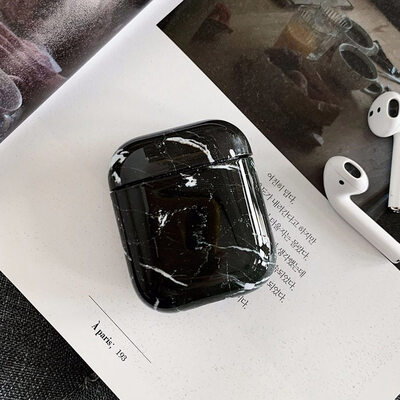 

Earphone Case For Apple Air pods Case Luxury Marble Hard Headphone Protective Cover BagNo Air pods