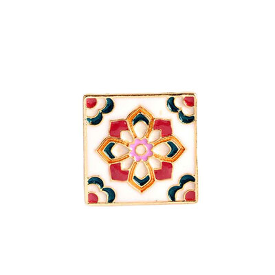 

Colorful Square Alloy Brooches Brooch Pins Button Pins Jeans Decoration Brooches For Women Gift