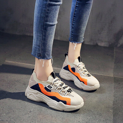 

Nocturnal white lady shoes fashion shoes autumn style summer breathable heavy-soled leisure sports daddy shoes