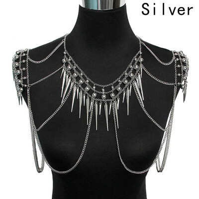 

Pretty Body Chain Bridal Shoulder Long Necklace Chain Wedding Party Jewelry