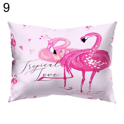 

Flamingo Printed Rectangle Throw Pillow Case Sofa Bed Cushion Cover Home Decor